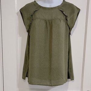 LOFT Sleeveless Top with ruffles Size SP